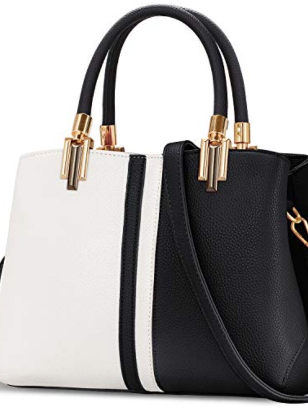 Synthetic Leather Satchel Handbag Adjustable Strap